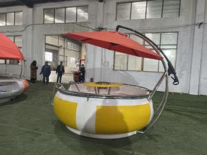 Table à manger flottante en fibre de verre QIQU avec barbecue électrique commercial, bateau donut - Product Image 3