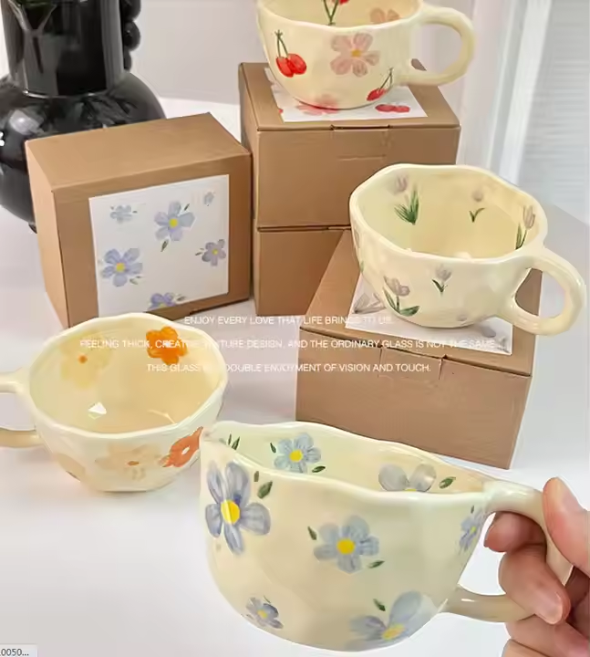 Керамическая кофейная чашка ручной работы