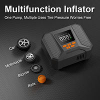 Corded Portable Tyre Inflator Digital Smart Air Compressor Fast Inflation Built in LED Light Car Accessory for Vehicle Use