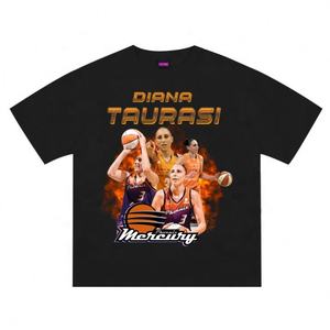 Camiseta de hombre con estampado Digital colorido de gran tamaño y peso pesado de 100% algodón - Product Image 1