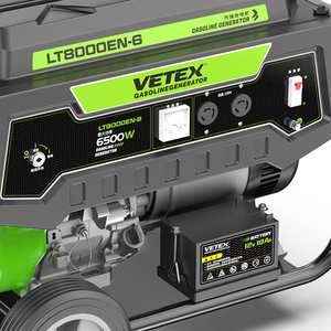 VETEX 파워 가솔린 발전기 6Kw 단상 230V 240V 50Hz 전기 소형 휴대용 발전기 6Kw 가정용 백업 발전기 - Product Image 6