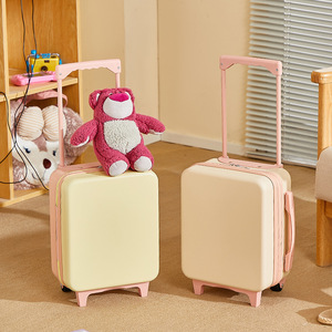 <span class=keywords><strong>Valise</strong></span> à roulettes pour enfants en ABS <span class=keywords><strong>de</strong></span> 15 pouces, avec serrure à combinaison antivol, roues silencieuses universelles, grande capacité <span class=keywords><strong>de</strong></span> rangement, vente en gros - Product Image 2