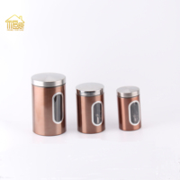 Nouvelle conception de boîte de rangement, trois tailles, pour thé, café, sucre, contenants à café