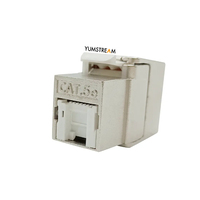 Ofis Rj45 8P8C 180 derece Mini tip Ftp aletsiz ağ modülü Rj45 Utp Cat6 Keystone Jack ile deklanşör