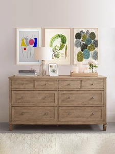 Прикроватный шкаф-комод в американском деревенском стиле из массива дерева с восемью ящиками, туалетный столик для спальни в стиле французского люксового отеля, Шанхай - Product Image 4