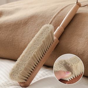 Soft Bristle <b>Bed</b> Brush For Dusting <b>Sofa</b> Carpet Cleaning With Wooden Handle - Product Image 1