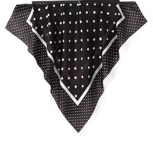 Fazzoletto Quadrato Piccolo 70x70cm 38g con Pois, Foulard da Donna, Accessorio Moda - Product Image 1