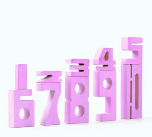 Изготовленные на заказ деревянные арабские цифры строительные блоки наборы детские учебные строительные блоки игрушки