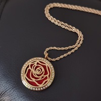 Collier diffuseur d'huiles essentielles en pierre de lave, pendentif parfumé, accessoire de relaxation, bijou à porter au quotidien, décoration d'intérieur