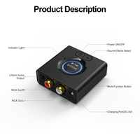 Récepteur de musique en streaming 1Mii ML200 Adaptateur Bluetooth 3.5mm AUX & RCA Out Home Stereo Bluetooth 5.0 Récepteur audio pour haut-parleur