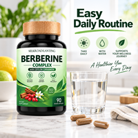 Complexe de berbérine, complément alimentaire avec cannelle de Ceylan, 90 capsules végétales, soutien digestif, immunitaire et bien-être quotidien