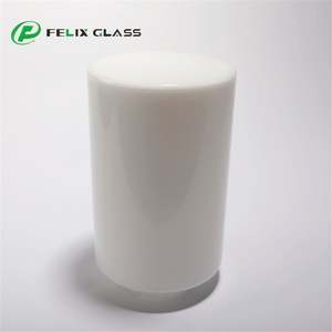 Cúpula de Vidrio Blanco Ópalo Hecha a Mano, Tamaño Personalizado, Forma Cilíndrica, Pantalla de Vidrio con Rosca OEM para Lámpara de Araña o Colgante - Product Image 2