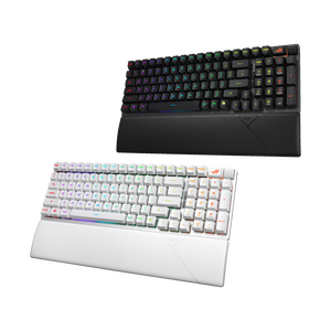 Teclado Mecánico Inalámbrico ROG Strix Scope II 98, Tri-Modo 2.4G/BT/USB-C, RGB por Tecla, Teclas PBT/ABS, Color Blanco Nieve/Blanco Hielo - Product Image 2