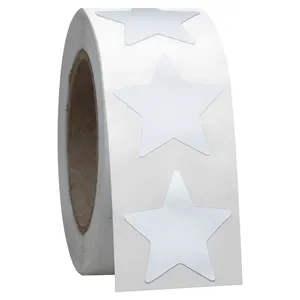 Hybsk etiquetas adesivas em forma de estrela, 1 polegada, total de 500 rótulos por rolo