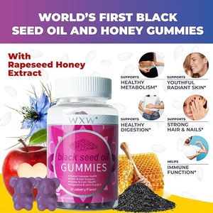 Stock WXW Vegetariano Aceite De Semilla Negra Gummy Candy Comida saludable Honey Gummy para adultos Tipo de vitaminas - Product Image 5