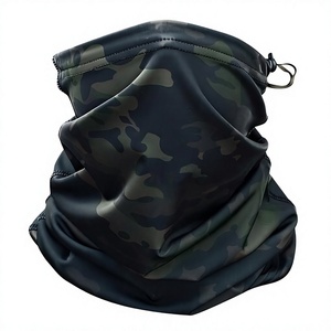 Unisex Camouflage Balaclava Face Mask Adjustable Neck Warmer Outdoor 100 Polyester Adult Breathable Waterproof - Product Image 1