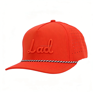 Gorra Snapback Personalizada de Alto Rendimiento, Impermeable y Transpirable, con Logotipo OEM de PVC, Gorra de Golf de 5 Paneles, Gorra de Béisbol con Cuerda y Perforaciones - Product Image 4