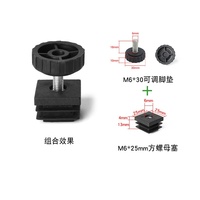 Kit de pieds réglables auto-adhésifs réutilisables en acier inoxydable M6 M8 M10 pour rehaussement de base de chaise de bureau et table basse