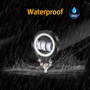 Projecteur de phare de moto 30W <span class=keywords><strong>3</strong></span> pouces avec œil d'ange blanc pour conduite de scooter lumière du jour pour camion RV SUV Offroad - Product Image 6