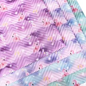 Ультразвуковая стеганая ткань с градиентным рисунком фламинго - Product Image 2
