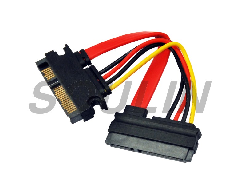 Высокое качество 0,5 м чистой меди SATA 7 + 15Pin до 7 + 4Pin кабель 22P SATA3.0 силовой кабель жесткого диска sata Оптический к