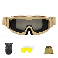 2023 lunettes tactiques airsoft lunettes de tir cs lunettes avec interchangeables 3 lentilles lunettes de camping professionnelles anti-poussière