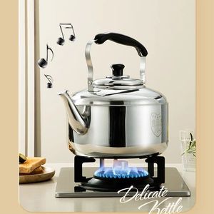 Bouilloire sifflante en acier inoxydable 5L 6L 8L 10L pour cuisinière à gaz et plaque à induction usage domestique - Product Image 1