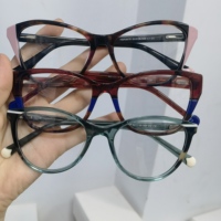 Top Acétate Stratifié Lunettes En Gros Fibre De Lunettes Cadres Vente Chaude Vogue Lunettes Cat Eye Forme Épais Acétate Métal Charnière