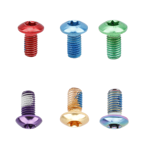 IIIPRO 12 adet renkli T25 alaşım çelik bisiklet disk fren rotoru Torx cıvata dağ bisikleti fren sistemi için M5x11.5mm vida - Product Image 4
