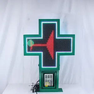 Led Sign P10 outdoor 480mm*480mm Led Sign Pharmacy Cross Led Display Screen LED drugstore cross display wholesale export