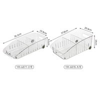 Boissons Transparent Organisateur de stockage pour animaux de compagnie Réfrigérateur Boîte de rangement Conteneur de stockage des aliments Roues Plaque mobile Fraîcheur
