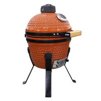 Mini barbecue portable en céramique de 13 pouces, fumoir, four à charbon