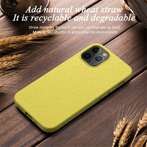 Funda de Teléfono Ecológica Biodegradable Mate de Paja de Trigo y Silicona para <span class=keywords><strong>iPhone</strong></span> 18 17 16E 15 14 12 <span class=keywords><strong>13</strong></span> 11 Pro Max <span class=keywords><strong>Mini</strong></span> XS XR 7 8 Plus - Product Image 2