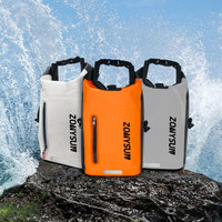 Sac à dos pliable à enroulement pour l'extérieur, en PVC, pour la randonnée et les voyages, avec logo personnalisé, sac étanche pour le camping, sac en bâche