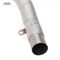 Tubo Delantero de Acero Inoxidable de Alto Rendimiento SDO Compatible con Porsche Cayenne GTS 958.2 3.6T V6 2015-2018 con Protector Térmico