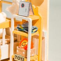 KNOWME IIECREATE L-2256 Jouet éducatif miniature, puzzle en bois 3D, modèle de maison miniature à construire soi-même, échelle 1:24