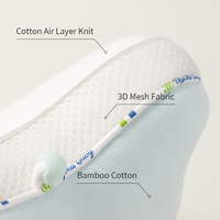 Taie d'oreiller modale en bambou personnalisée avec remplissage en fibre de thé-Oreiller pour bébé réglable en 6 points et double face