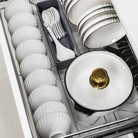 Ensemble Bol et Assiette en Céramique Blanche à Bord Noir, Vaisselle Professionnelle pour Hôtel, Restaurant, Cantine