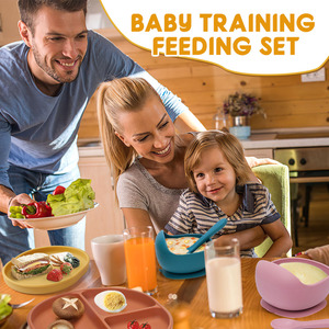 TYRY.HU Juego de Vajilla de Silicona Personalizada para Alimentación de Bebé, Babero, Plato, Cucharas, Tenedores para Niños de 0 a 12 Meses - Product Image 3