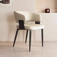 Chaise de salle à manger, chaise à dossier minimaliste moderne, de style italien haut de gamme, chaise légère et luxueuse pour hôtel et restaurant