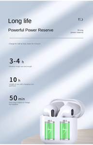 Hot bán Android / IOS thông minh Điện thoại di động điện thoại không dây màu xanh răng Pods-4 tai nghe Headphone Earbuds - Product Image 3