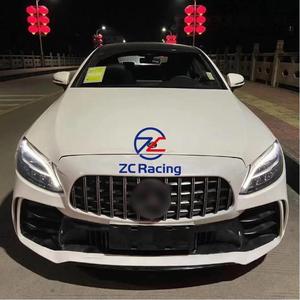 Nouvelle calandre de pare-chocs avant ZHOUCHI, kit carrosserie GT-R Facekit pour <span class=keywords><strong>Mercedes</strong></span>-Benz W205 <span class=keywords><strong>Classe</strong></span> <span class=keywords><strong>C</strong></span> <span class=keywords><strong>2019</strong></span>+, non peinte, en PP, avec fixation par vis, compatible capteurs d'aide au stationnement - Product Image 5