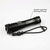 Lampe torche LED XHP50 20W haute luminosité, rechargeable, en alliage d'aluminium, avec zoom, pour le camping, la chasse, les situations d'urgence