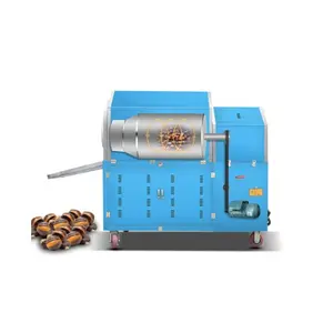 Small Home Mini Stainless Steel Electric Gas Grain Roaster Peanut Roasting Machine