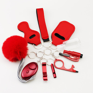 Lot de 10 porte-clés de sécurité, ensemble complet, porte-clés de défense personnelle avec alarme personnelle, pendentif de protection, accessoires pour femmes et filles - Product Image 2