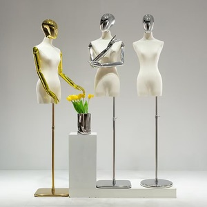 Maniquí femenino <span class=keywords><strong>de</strong></span> medio cuerpo para ropa <span class=keywords><strong>de</strong></span> mujer con <span class=keywords><strong>busto</strong></span> <span class=keywords><strong>pequeño</strong></span>, accesorio <span class=keywords><strong>de</strong></span> modelo galvanizado, soporte <span class=keywords><strong>de</strong></span> exhibición <span class=keywords><strong>de</strong></span> maniquí - Product Image 1