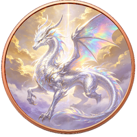 Pièces de monnaie Dragon Western Grand et Petit en Cuivre Pur 999, 1 oz et 5 oz, Relief 3D, Colorées UV, Effet Proof, Double Face, Art Familial