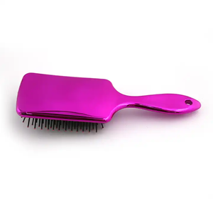 Groothandel Gouden Rechthoekige Gekleurde Massage Regenboog Borstel Stijlvolle Peddel Haar Borstel - Product Image 5