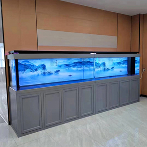 Système d'aquarium commercial de 300 gallons avec éclairage LED et filtre intégré, écologique, luxe, commande tactile, aquarium extérieur de grande taille - Product Image 4