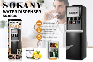 Nuevo Diseño <span class=keywords><strong>de</strong></span> <span class=keywords><strong>Dispensador</strong></span> <span class=keywords><strong>de</strong></span> <span class=keywords><strong>Agua</strong></span> <span class=keywords><strong>de</strong></span> Pie con Compresor Frío/Calor <span class=keywords><strong>de</strong></span> 550w y Mini Refrigerador - Product Image 2